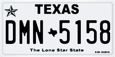 TX license plate DMN5158