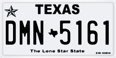 TX license plate DMN5161