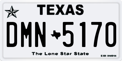 TX license plate DMN5170