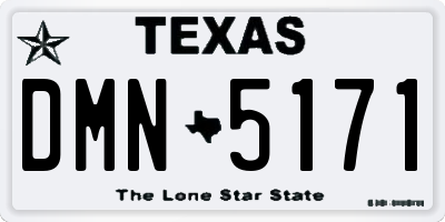 TX license plate DMN5171