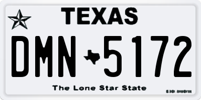 TX license plate DMN5172