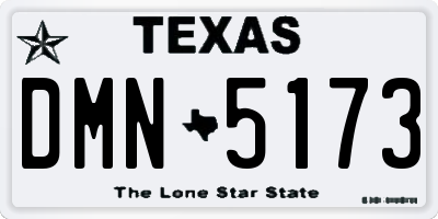 TX license plate DMN5173