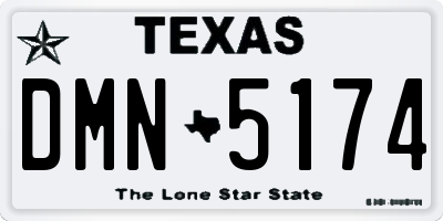 TX license plate DMN5174