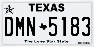 TX license plate DMN5183