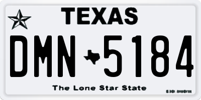 TX license plate DMN5184