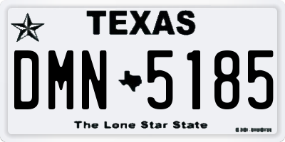 TX license plate DMN5185