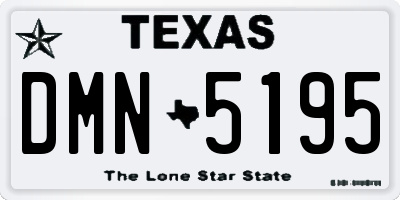 TX license plate DMN5195