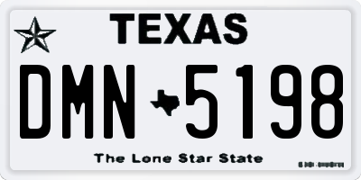 TX license plate DMN5198