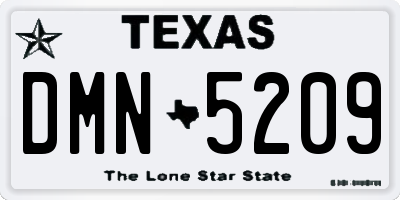 TX license plate DMN5209