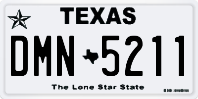 TX license plate DMN5211