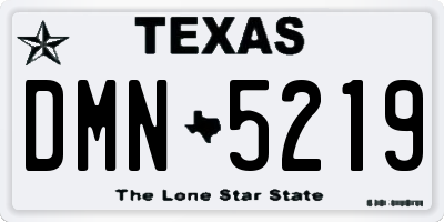TX license plate DMN5219