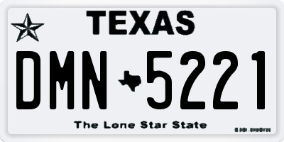 TX license plate DMN5221