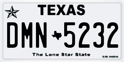 TX license plate DMN5232