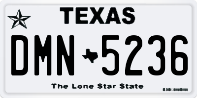 TX license plate DMN5236