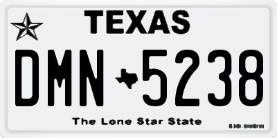 TX license plate DMN5238
