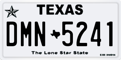 TX license plate DMN5241