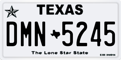 TX license plate DMN5245
