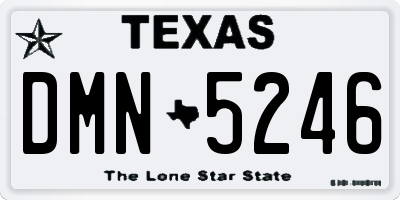 TX license plate DMN5246