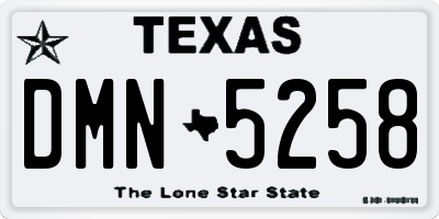 TX license plate DMN5258