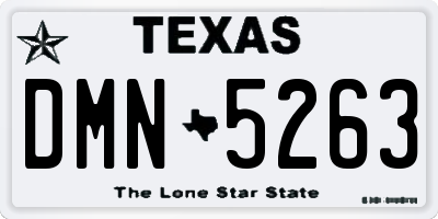TX license plate DMN5263