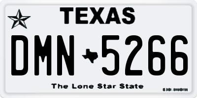 TX license plate DMN5266