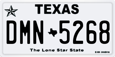 TX license plate DMN5268
