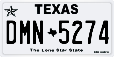 TX license plate DMN5274