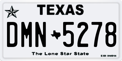 TX license plate DMN5278