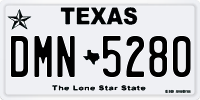 TX license plate DMN5280