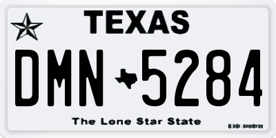 TX license plate DMN5284