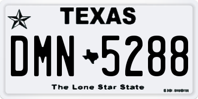 TX license plate DMN5288