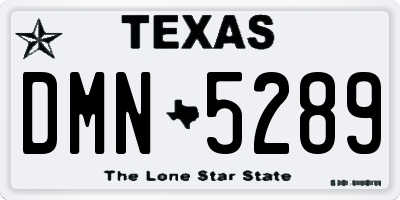 TX license plate DMN5289
