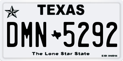TX license plate DMN5292