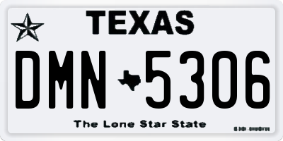 TX license plate DMN5306