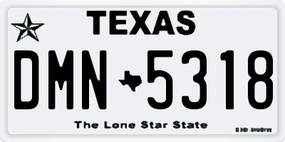 TX license plate DMN5318