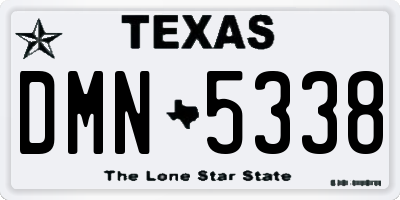 TX license plate DMN5338
