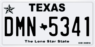 TX license plate DMN5341