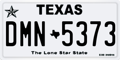TX license plate DMN5373