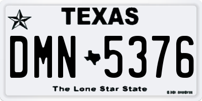 TX license plate DMN5376
