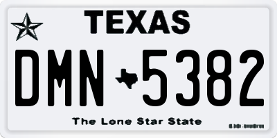 TX license plate DMN5382