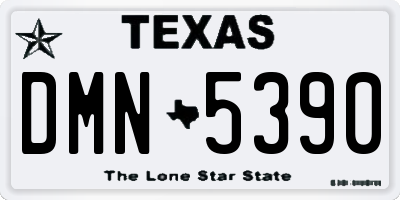TX license plate DMN5390