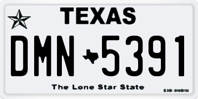 TX license plate DMN5391