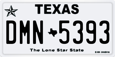 TX license plate DMN5393