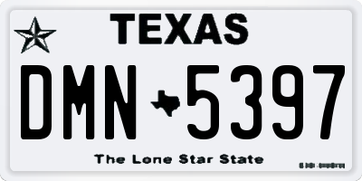 TX license plate DMN5397
