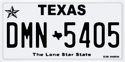 TX license plate DMN5405