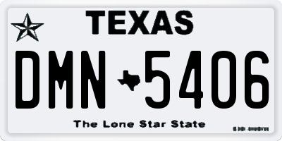 TX license plate DMN5406
