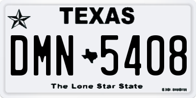TX license plate DMN5408
