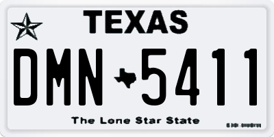 TX license plate DMN5411