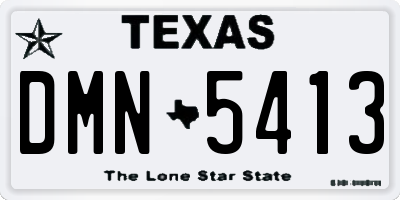TX license plate DMN5413