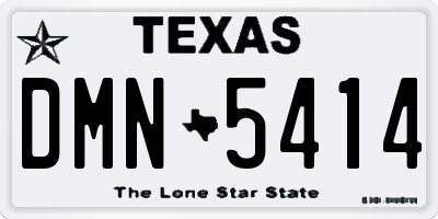 TX license plate DMN5414